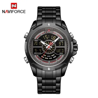 NAVIFORCE NF9170 Top Brand Fashion Luxury Dual Display Sports Quartz Watches Mens Waterproof Wristwatch